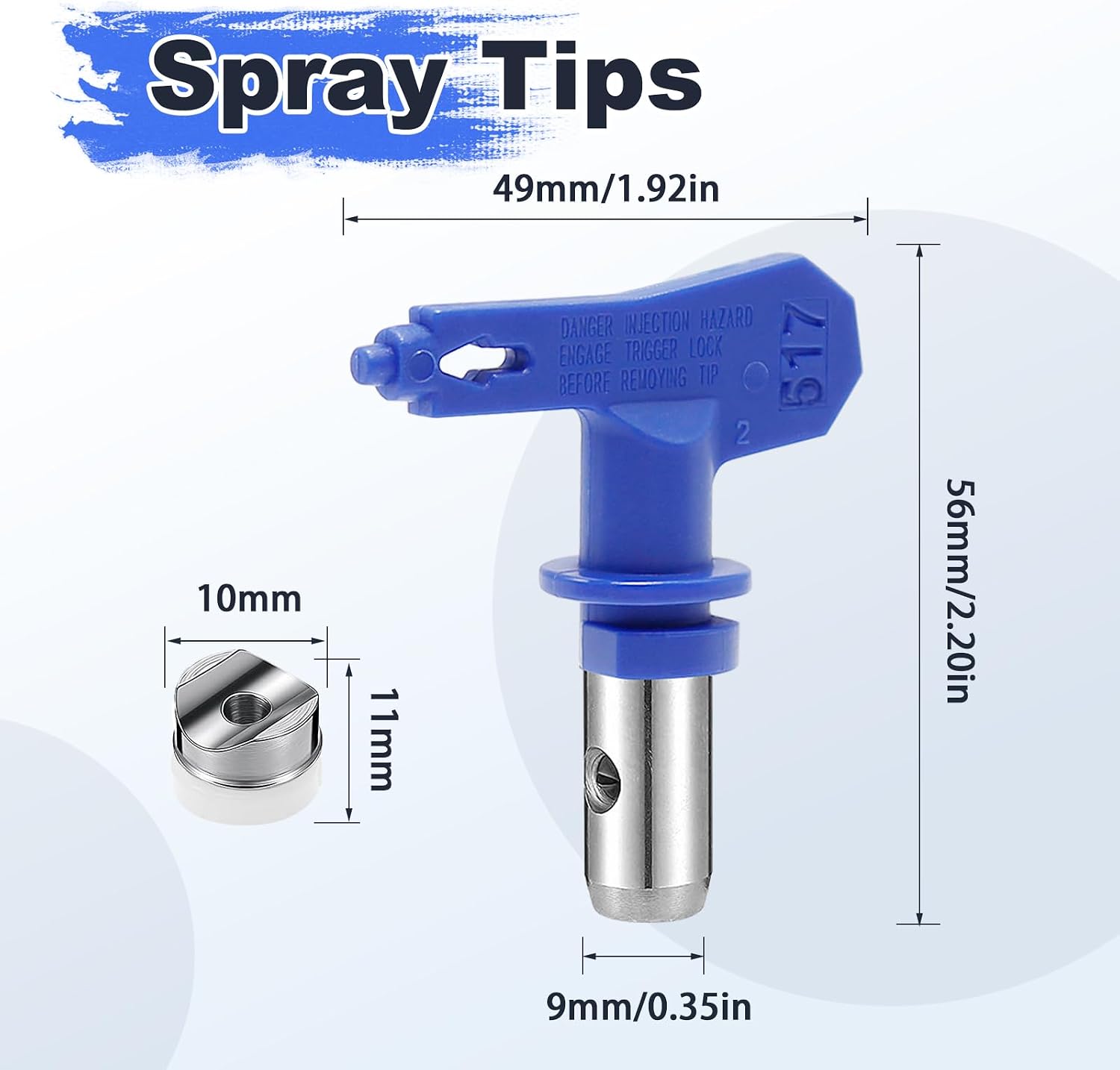 High-Pressure Spray Tips – Multiple Sizes