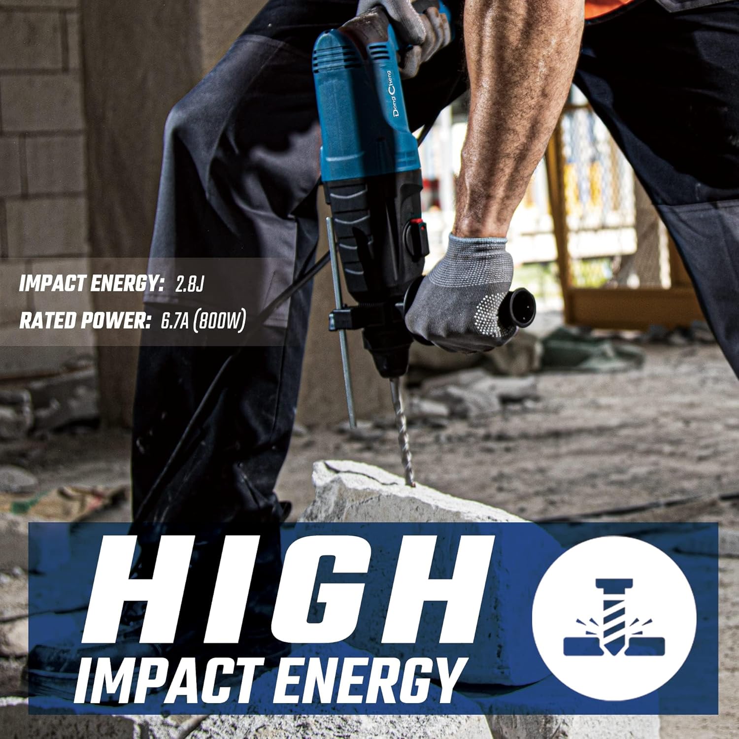 DongCheng Rotary Hammer Drill (1″ SDS-Plus)