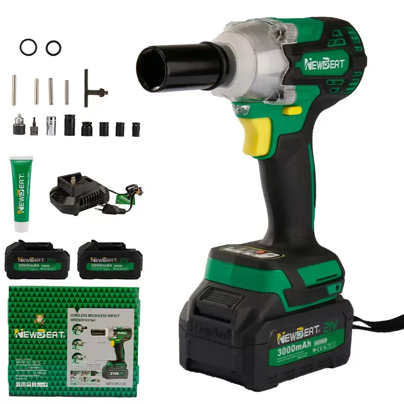 NewBeat 21V Cordless Impact Wrench Set (300 N·m)