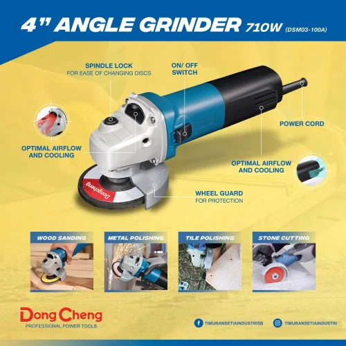 Dongcheng DSM03-100A (4") Angle Grinder