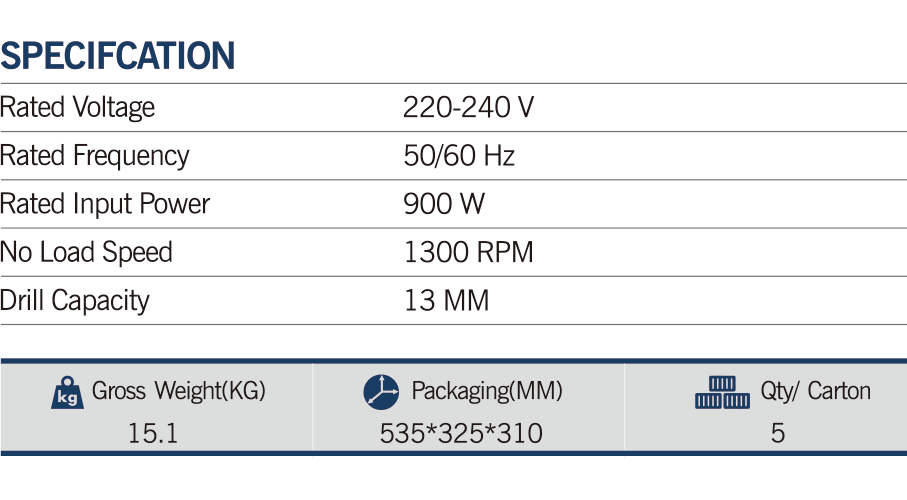 MMAXMECH ED 900-13H Heavy Duty Electric Drill