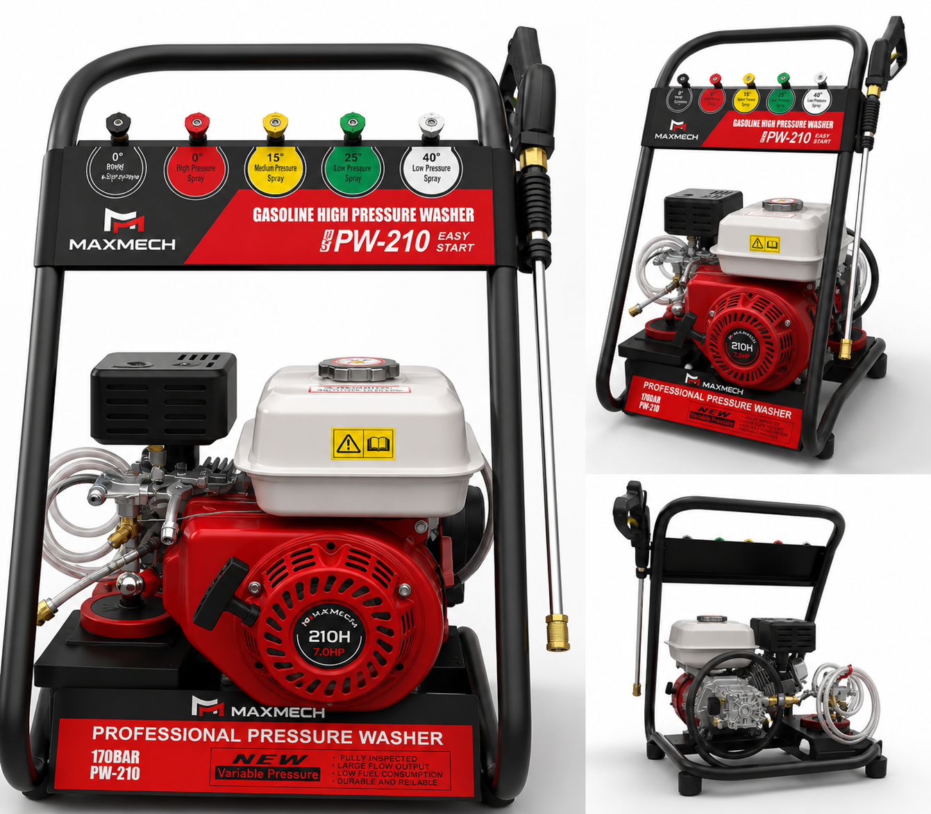 Maxmech PW-210 Gasoline High Pressure Washer