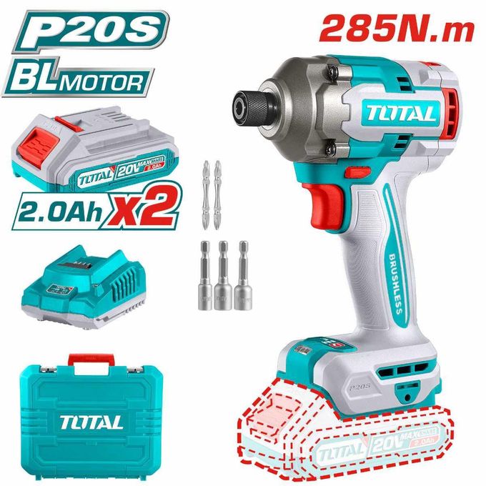 TOTAL TIRLI2028 Cordless Impact Driver (20V, Brushless)