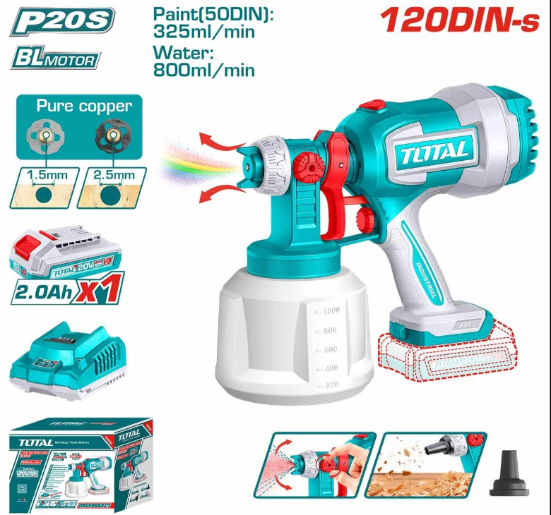 TOTAL TSGLI20042 20V Cordless Spray Gun