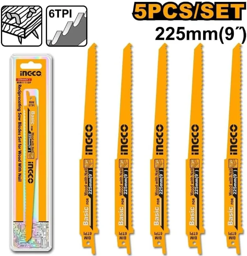 INGCO Reciprocating Saw Blades 225 mm