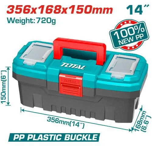 Total TPBX0141 Plastic Tool Box 14 Inch