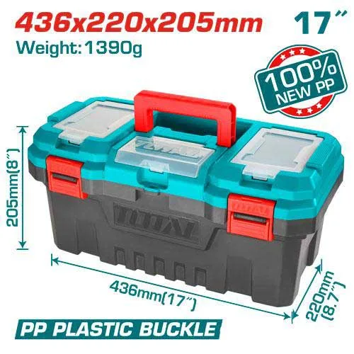 Total TPBX0171 Plastic Tool Box 17 Inch