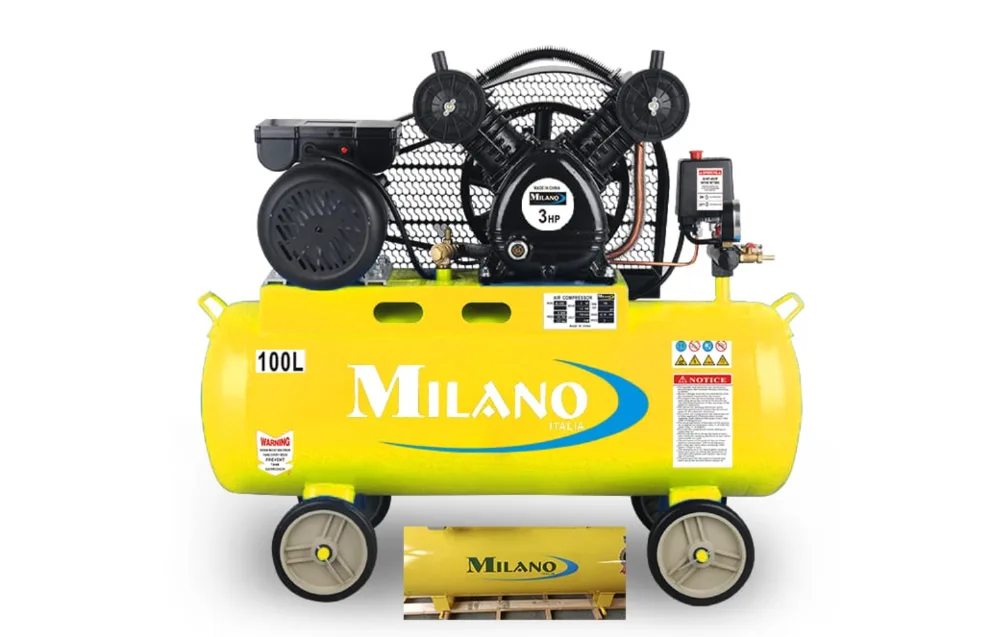 Milano 100L Air Compressor 2HP Belt Driven