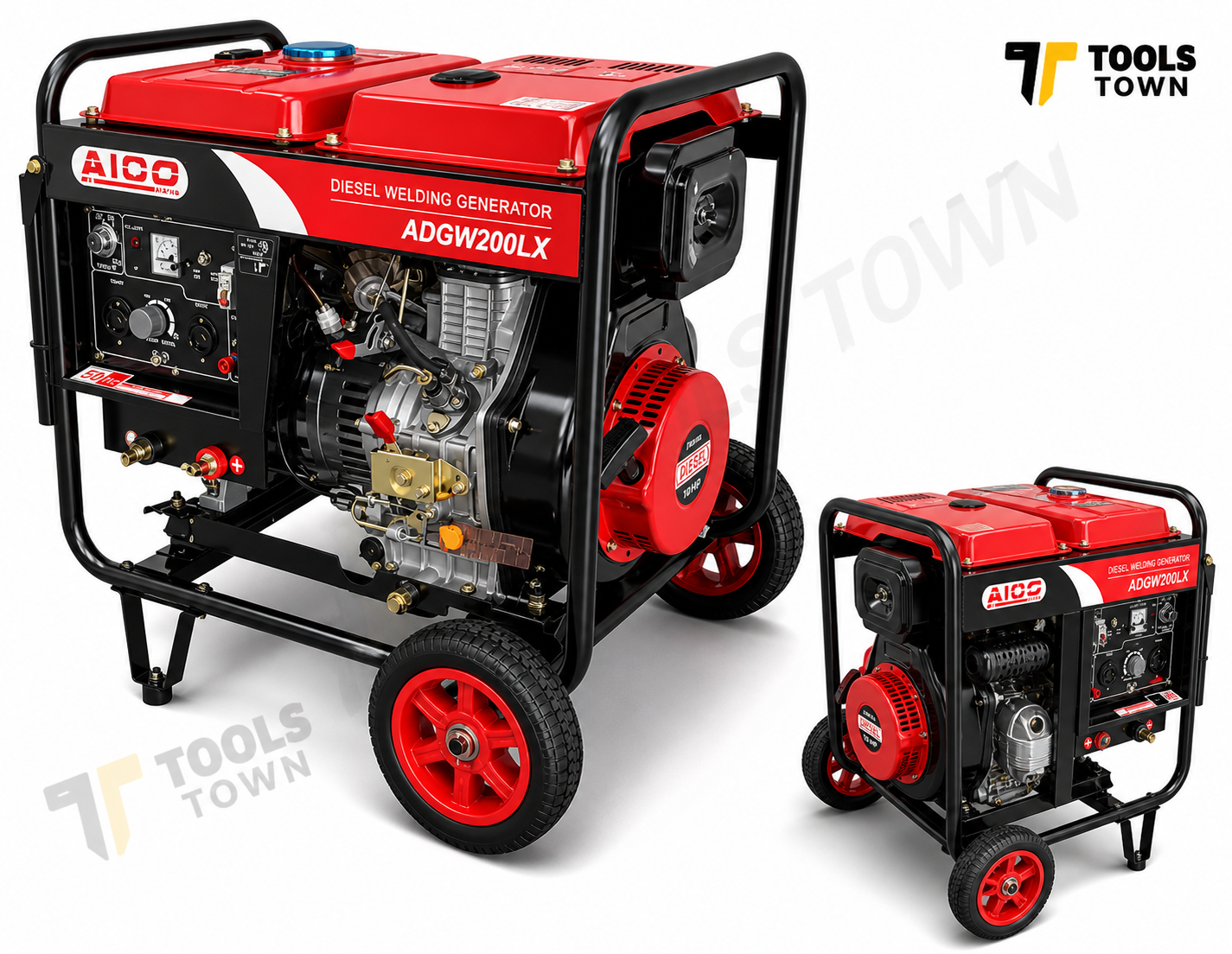 Aico ADGW200LX 7.5KVA Diesel Welding Generator  Open Type